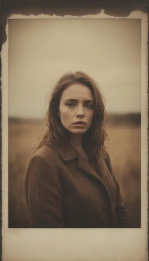 (emotive storytelling:1.4), real-life drama on Polaroid, emotional depth in vintage tones, intense moments captured, raw vulnerability in aged film, human resilience in sepia