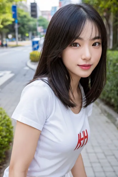 school korea japanese chinese woman face, face and perfect eyes, no tits, asian woman, woman, sexy t shirt,sexy woman , beautifu...