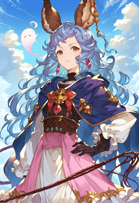 Abonnieren, 1 Mädchen, Fähre \(granblue fantasy\), Allein, lange Haare, Betrachter betrachten, Rock, Handschuhe, Tierohren, Schmuck, braune Augen, Blaue Haare, hochper body, Ohrringe, black Handschuhe, Kap, Hand auf der eigenen Hüfte, welliges Haar, Geist, peitsche im freien, Landschaft, close-hoch, Wolken, Geflecktes Sonnenlicht,
Punktzahl_9, Punktzahl_8_hoch, Punktzahl_7_hoch, Punktzahl_6_hoch, Quelle Anime, Meisterwerk, beste Qualität, sehr ästhetisch, absurdesten
