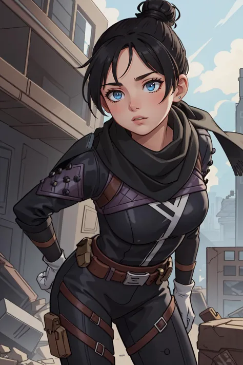 (masterpiece, best quality),  intricate details,
1girl,   <lora:wraith_(apex_legends):0.8> wraith (apex legends), single hair bu...