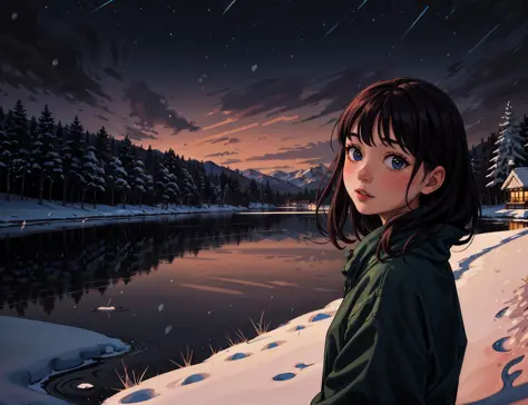 (masterpiece),(best quality),(looking at viewer), (girl in lake), lake, snow, close-up,1girl,outdoors,night, <lora:epiNoiseoffset_v2-pynoise:1.5>, <lora:add_detail:0.7>