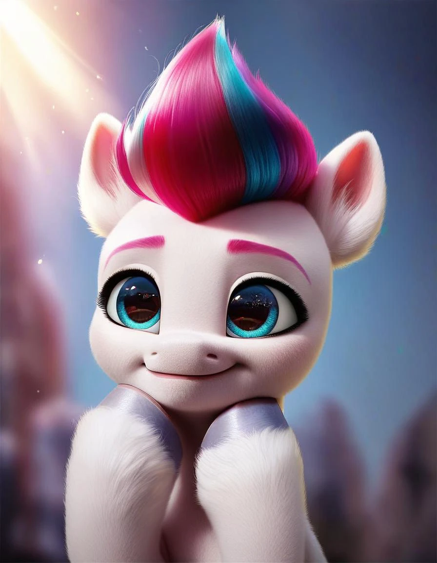 score_9, score_8_up, score_7_up, score_6_up, score_5_up, score_4_up, rating_safe, Zipp Storm, ((cute, little, fuzzy pony, fur)), (high quality, detailed, beautiful), shiny, adorable face, detailed beautiful eyes, diadema, sunlight, realistic, outstanding, countershading, detailed soft lighting, ear fluff, hoof on face, cinematic vintage photography