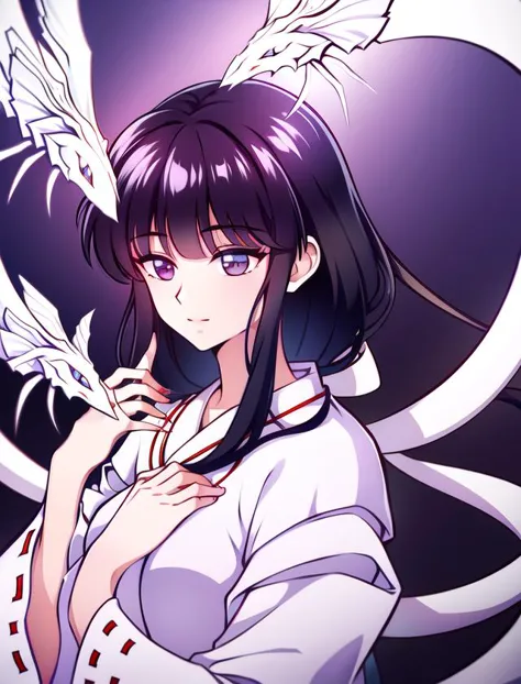 anime girl with white wings and a white dress