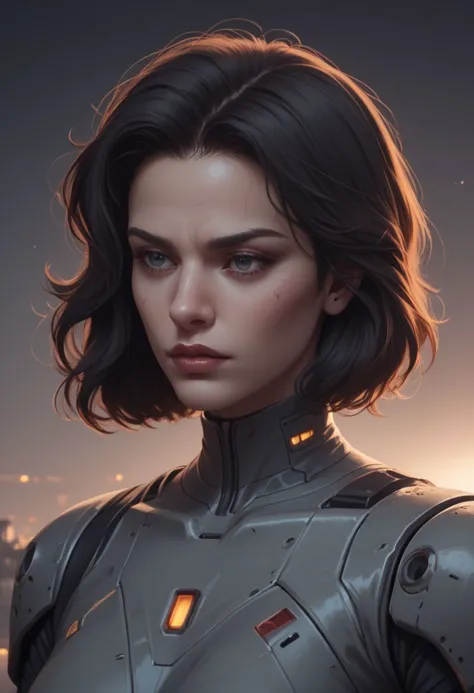 a woman in a futuristic suit with a futuristic face and a futuristic body