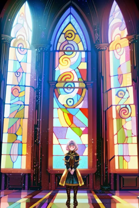 (stained glass,best art:1.3),
good detailed, (glowing background),
best quality, wide-angle Hyperdetailed, masterpiece, 8k, natu...