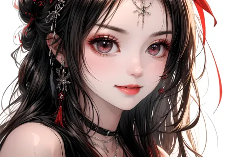 (masterpiece, best quality, extremely delicate), beautifl female, black hair, red eyes, light smile, <lora:edgGrungeFreestyle:0....