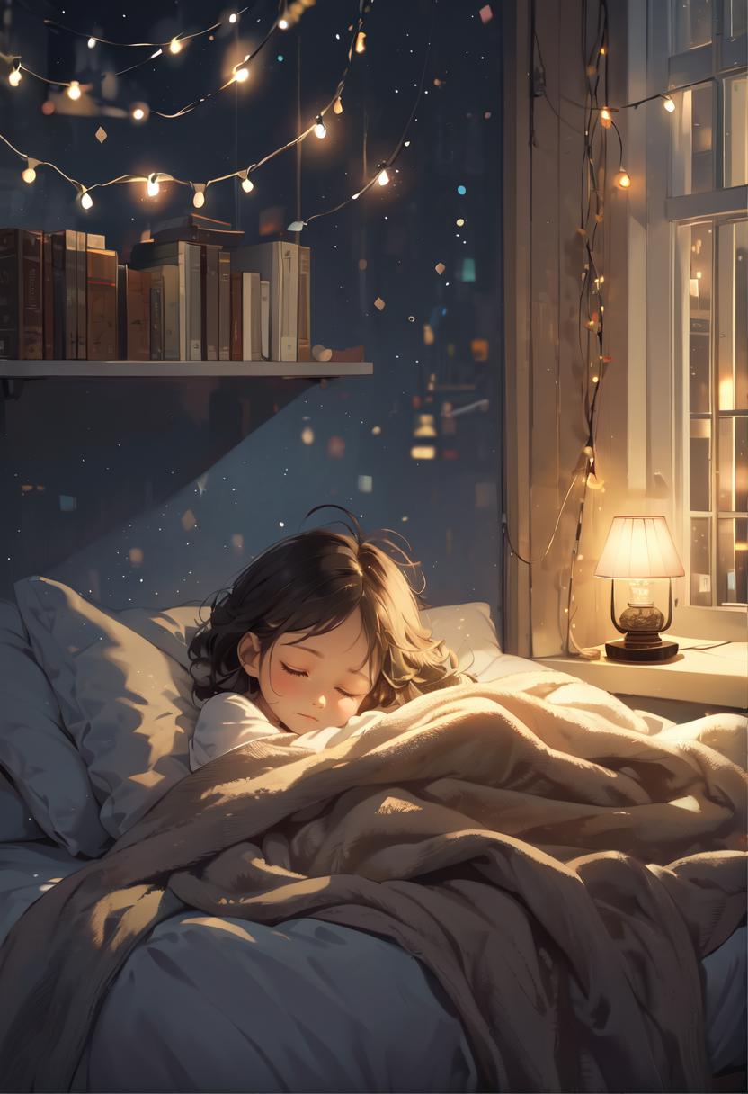 cute little girl sleeping comf - SeaArt AI