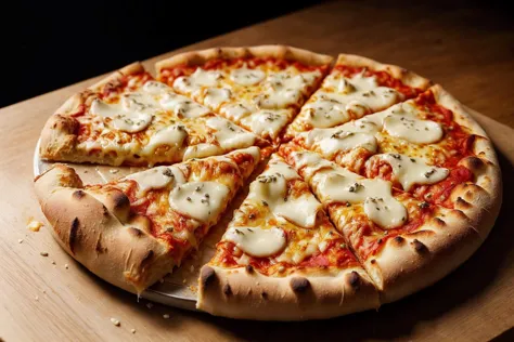 Macro shot of a Delicious pizza, abundant gooey melted mozzarella cheese stretching with every bite, close-up, perfectly crispy ...