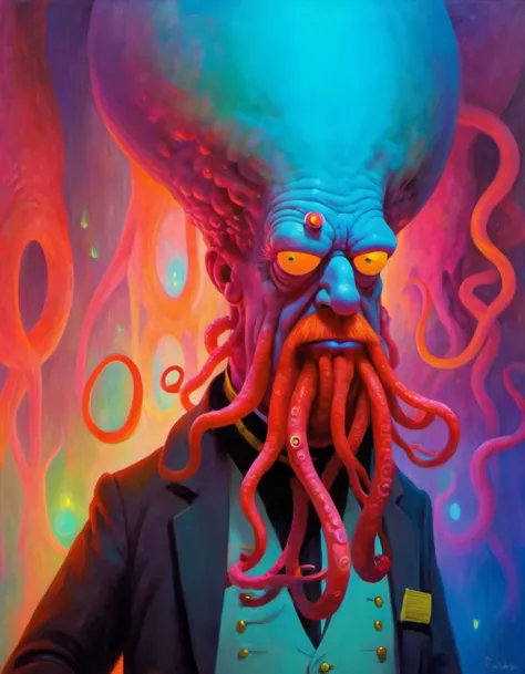 Retrato de Zoidberg com tentáculo como escritório da Frota Estelar (Direção: Paul Lehr) bl4ckl1ghtxl 