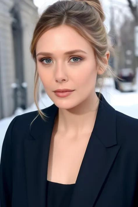 eliza1,1girl, solo, (realistic),(hyperrealism),(best quality),(masterpiece),(ultra high res),(photorealistic),(film grain),(upper body), eye makeup,detailed eyes,detailed face,black jacket, posing for a photo, outside winter <lora:elizaX:1>