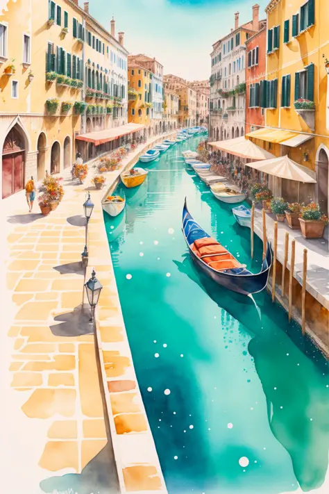 <lora:miaobishenghua_v10:1.0> miaobishenghua [Elisha Cuthbert|ana de armas|dillion harper], venice, watercolor