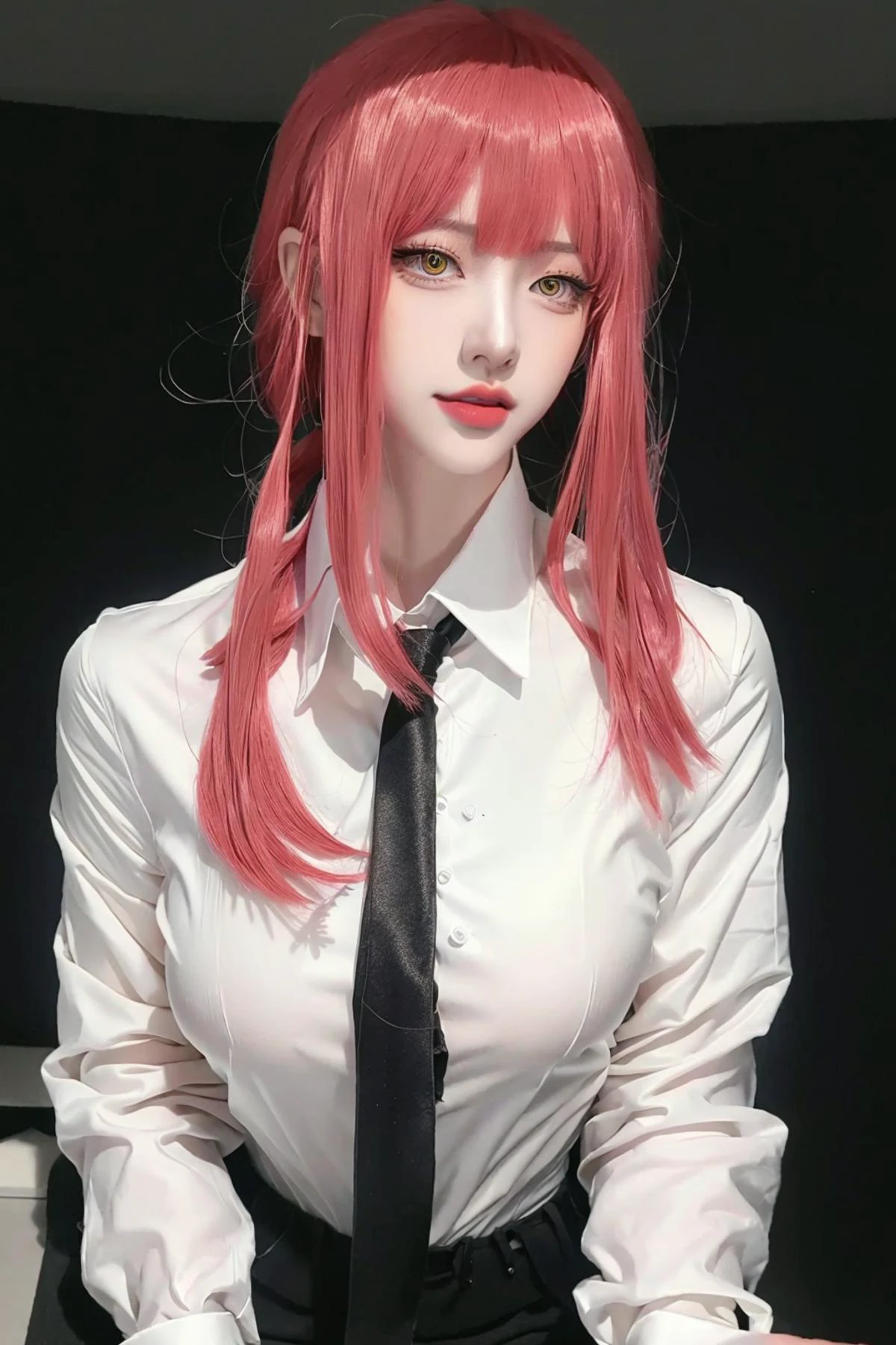 ulzzang-6500-v1.1,(raw photo:1.2),((photorealistic:1.4))best quality ,masterpiece, illustration, an extremely delicate and beautiful, extremely detailed ,CG ,unity ,8k wallpaper, Amazing, finely detail, masterpiece,best quality,official art,extremely detailed CG unity 8k wallpaper,absurdres, incredibly absurdres, huge filesize, ultra-detailed, highres, extremely detailed,beautiful detailed girl, extremely detailed eyes and face, beautiful detailed eyes,light on face,cinematic lighting,1girl,full body,full-body shot,see-through,looking at viewer,outdoors, black_necktie, black_pants, business_suit, collared_shirt, white_shirt,red_lips,makeup
