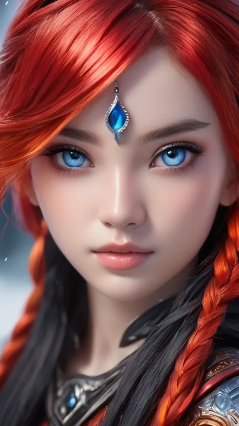 fire & ice, wings, black braided waterfall hair, blue icy eyes, black & red ultra armor, passion, emotion,
epiCPhoto, faize, HKS...