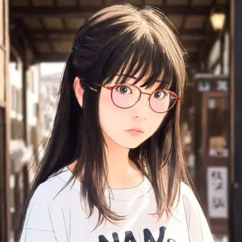 1girl,Valletta,sks kuma1394,masterpiece,best quality,Shallow depth of field,eccentric hair style,cinematic lighting, light on face,bite,white hair,ash eyes,small head,cute girl,japanese,y shirt,glasses,very long hair,angry,hairpin