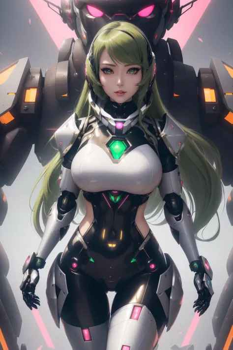 a  photo of a  [temptress|babe] office lady, (edgMechagirl, a woman in a mecha outfit,futuristic armor,wearing edgMechaGirl cybe...