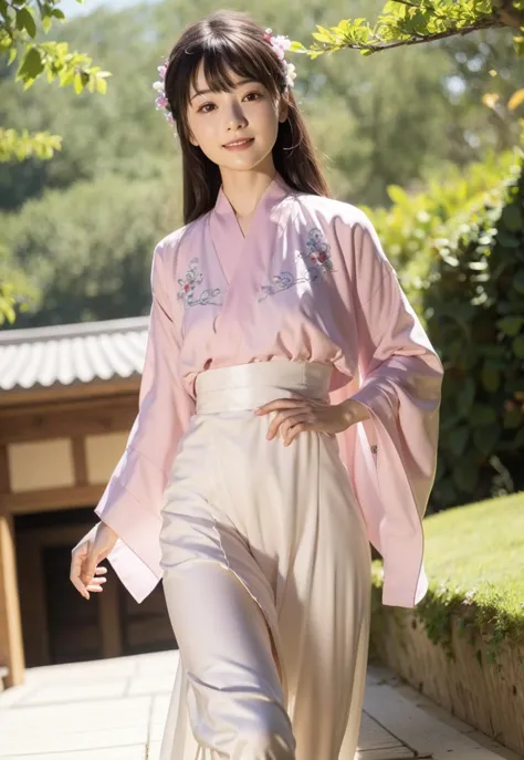 <lora:XuJiao576-000026:0.5>
solo,1girl of (20 yo),20 years old girl,young,aged down, 
(parted lips),light smile,thighs,from below,
jin clothing,jinstyle,outdoors,(looking at viewer:1.3),see-through,(light blush),
detailed eyes,(intricate:1.05),(looking at viewer),(shiny skin,skindentation),wide angle,
<lora:hanfu_v2.8:0.8> hanfu,
shiny skin, skindentation, best quality, ultra high res, (photorealistic:1.4),