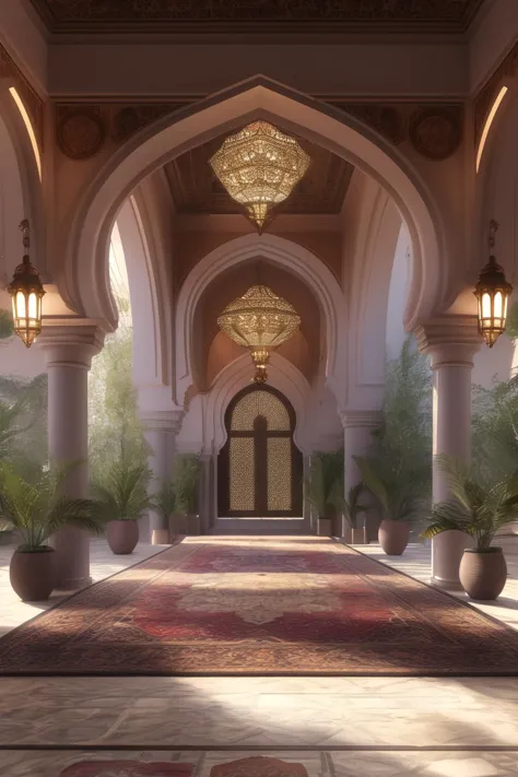 A Middle Eastern interior style