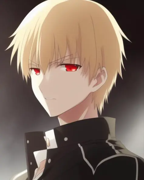 (((millitary outfit))) gilgamesh 1boy; solo; annoyed expression; (portrait)