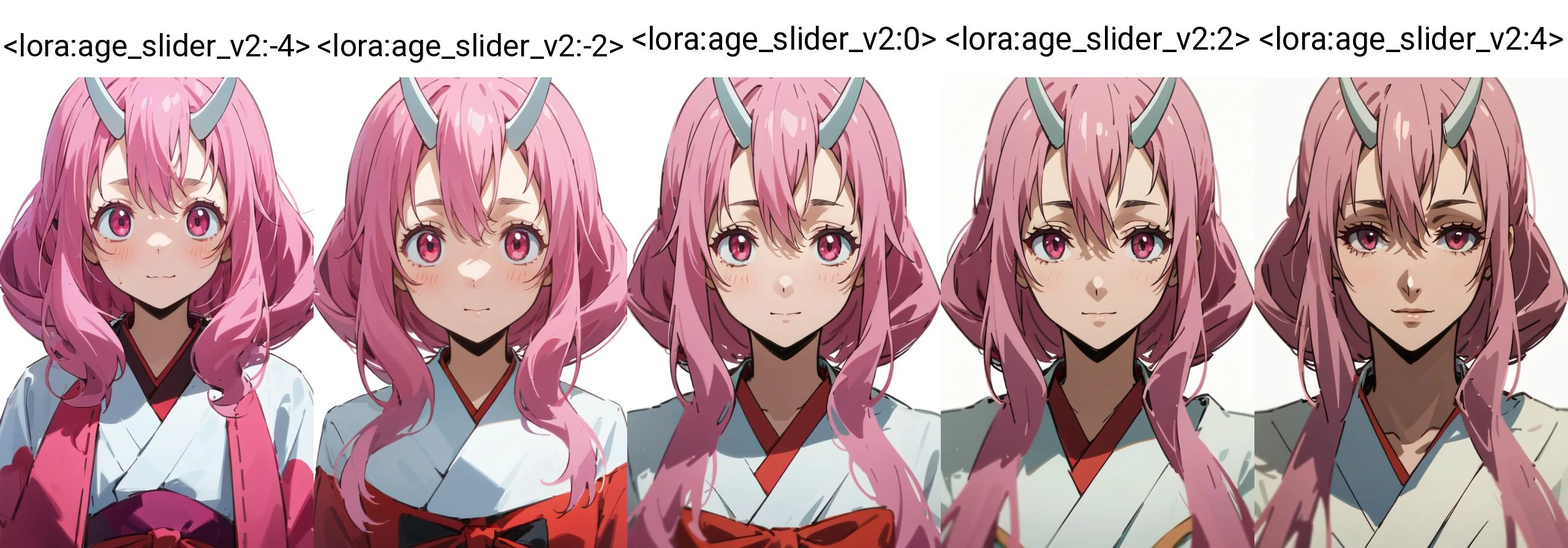 Um close de um grupo de personagens de anime com cabelo rosa - SeaArt AI