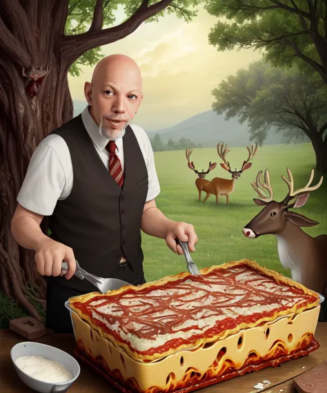 And Erick Avari broke the brick and lay upon it the churned milk of the (lasagna and venison tree)