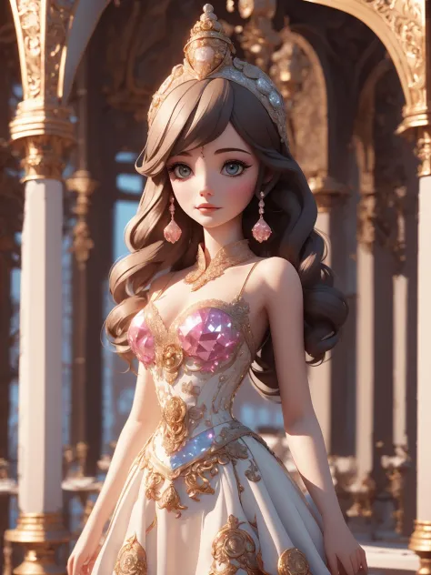 breathtaking 8k, masterpiece, (crystalline dress), <lora:crystalline_dress-1.0:0.8>, long dress