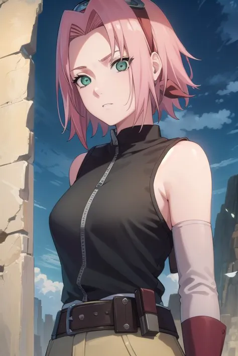 sakuraharuno, <lora:sakura haruno shippuuden-lora-nochekaiser:1>,
default sakura haruno, short hair, (green eyes:1.5), pink hair...