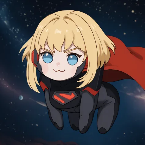 score_9, score_8_up, score_7_up, 1girl, solo, karazoreldef, blue eyes, short hair, blonde hair, medium breasts,
karazorelfit, red earpiece, red cape, red glow, black two-tone bodysuit, shoulder armor,
<lora:Doro_X_PDXL_V1:1.0>, doro, creature, :3, chibi, no humans, solid circle eyes, no pupils, smug, from side, all fours,
space, floating, midair,
<lora:Kara-Zor-ElPDXL_V1-Manityro-CAME:1.0>