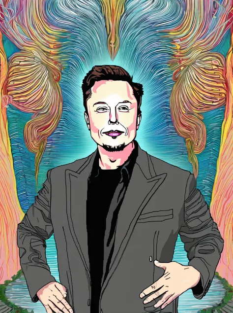 Amanda Sage style, a man, Elon Musk, <lora:last-000002:0.4>, MSPaint, <lora:SDXL_MSPaint_Portrait:0.78>, 2D, Flat Color,