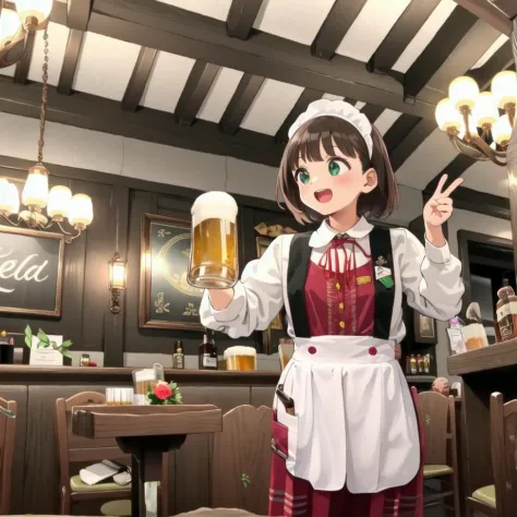 best quality, ultra-detailed, illustration,
NMC, 1girl, beer, smile, cup, black hair, holding cup, mug, alcohol, food, holding, ...