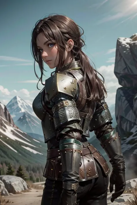 <lora:HXarmour_077:0.8>,mountain,Leaning forward,, hxarmour,1girl,(yellow armour:1.3),, ultra-detailed,extremely delicate and beautiful,(by exquisite colors block),masterpiece,best quality,unreal engine 5 rendering,movie light,movie lens,movie special effects,detailed details,HDR,UHD,8K,CG wallpaper,