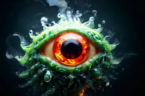 je11y acidzlime flaming eye of elder gods, inspired by h.p lovecraft 