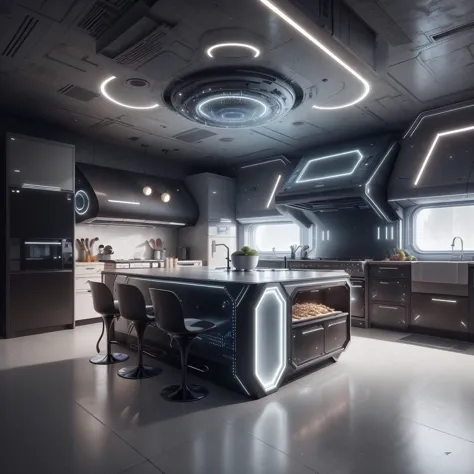 ledarraytech , scifi,   geometrical ,   tron, 
futuristic kitchen