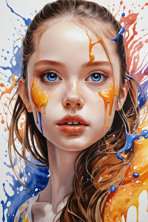 Colorful, multiple colors, intricate detail, splash screen, photorealistic, intricately detailed fluid gouache painting, calligr...