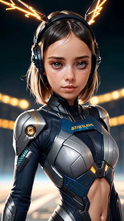 1girl, science fiction, static, electrical discharge, helmet,   OverallDetail ,      mad1sonbeer