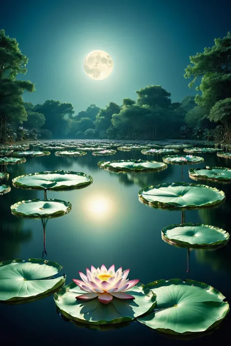 ral-chrome,<lora:ral-chrome-sdxl:1>,
Lotus Pond Moonlight,