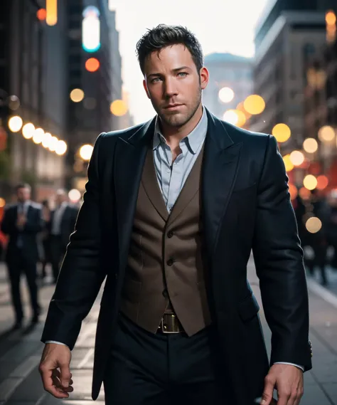 cinematic photo, handsome actor man Ben Affleck, 35mm photograph, film, bokeh, professional, 4k, highly detailed