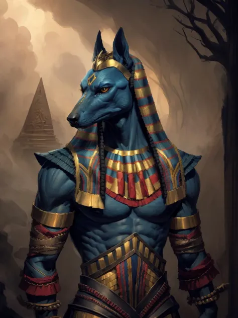 ethereal fantasy concept art of  Egyptian style role-playing game (RPG) style fantasy POV Portrait of a Anthropomophic Jackel,face focus,ebony black skin,anubis,<lora:add_detail:0.3>,<lora:ARWgodanubis:0.8>,Assassin,dungeons and dragons,RPG,Character Concept,No one to hear your screams, . detailed, vibrant, immersive, reminiscent of high fantasy RPG games . hieroglyphs, gods and goddesses, Pharaohs, highly detailed . magnificent, celestial, ethereal, painterly, epic, majestic, magical, fantasy art, cover art, dreamy