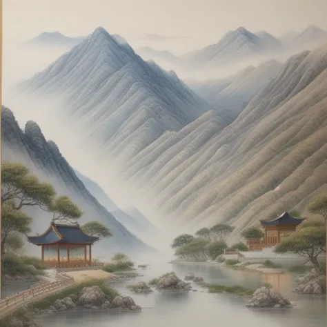 国画山水和水墨山水Chinese Landscape Art