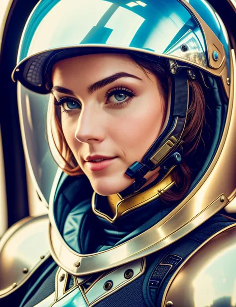 photo of a woman wearing a helmet  <hypernet:ladyra-3500:0.7>