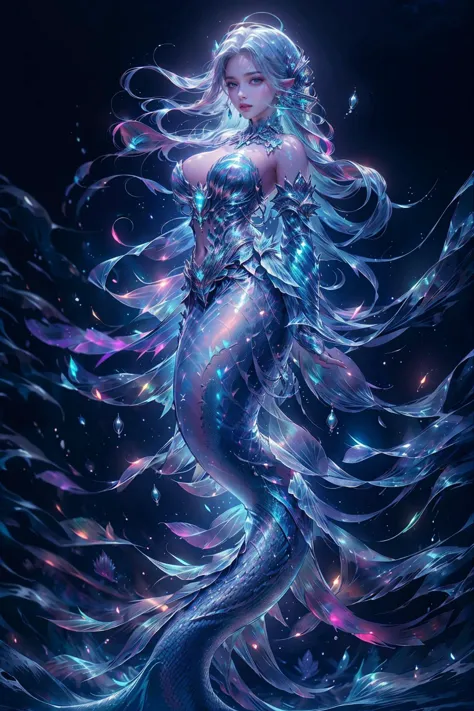 <lora:mermaid_20231203140950-000008:0.8>,scale,mermaid,kkw-el-water,(style-paintmagic:0.6),<lora:wrenchsfantasy-000016:0.5>,wren...