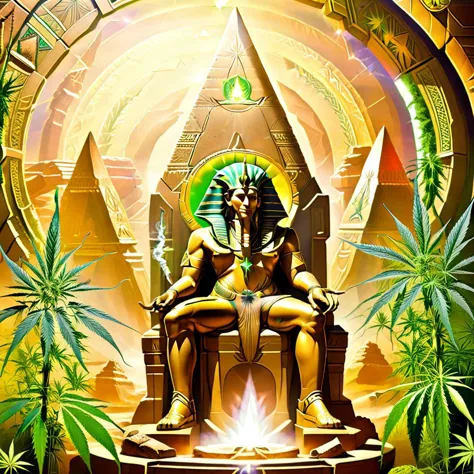 Apophis the Undying smoking jointz in front of the Stargate. marijuana plant