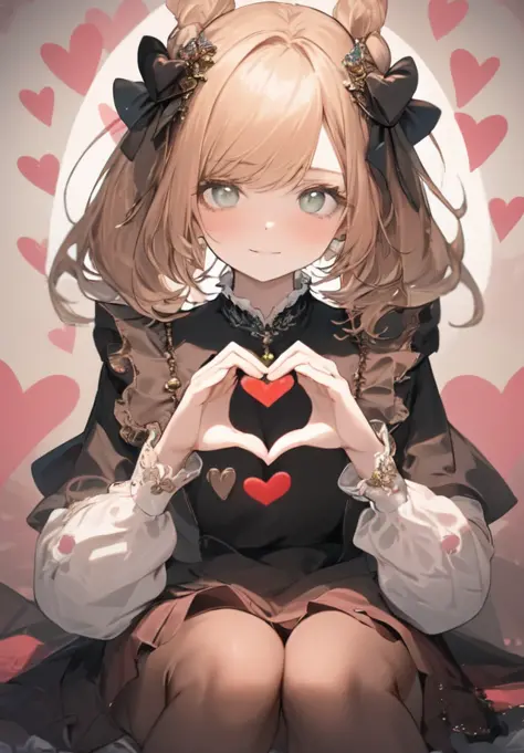 (masterpiece, best quality),1 girl,heart shaped hands