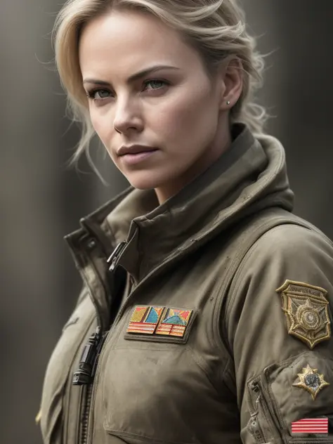 model style, (extremely detailed 8k wallpaper), wide shot ((full length: 1.5)) of a sexy girl - US Air Force pilot, similar to Charlize Theron in her youth, complex, high detail, dramatic, elite military, real world, fantastic location, combat environment,...