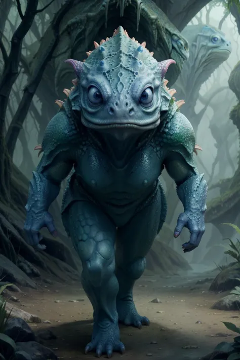 a muscular female monsters00d dressed in a red-coat, walking through a green swamp, white-armor, shiny-armor, at-a-distance, blue eyes, reptile, scales, (fantasy-theme),
<lora:monsters00d:0.8> <lora:FemAlien:0.8> femalien