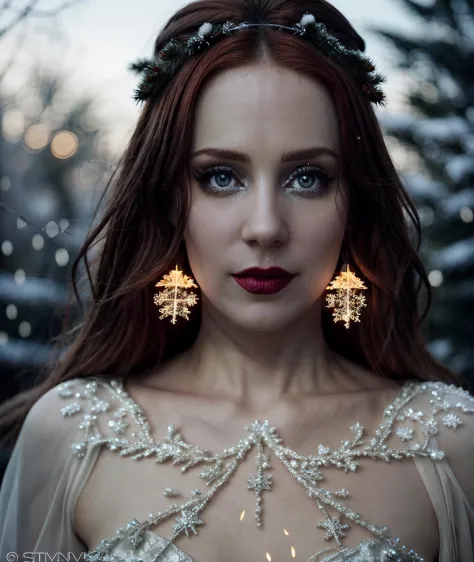 cinematic photo <lora:quiron_SimoneSimons_v3_Lora:0.87> quiron_SimoneSimons woman,  snow, snowing, snowflake,
realistic,  master...