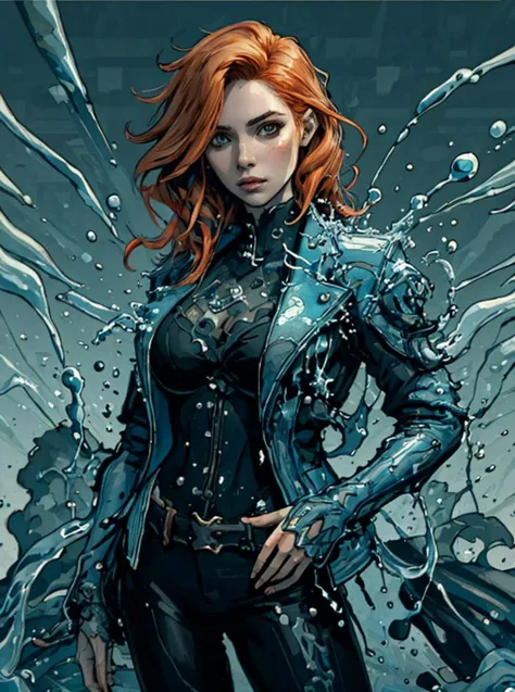 professional photo, 1girl, long ginger hair, jacket made of blue water, water drops, complex living room background, 8k uhd, dslr, high quality, (intricate details:0.9), (hdr, hyperdetailed:1.2)
<lora:WaterFashion:0.5>
<lora:pytorch_lora_weights:0.8>