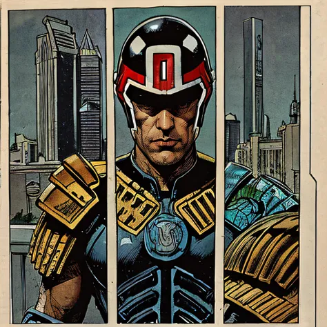 Judge Dredd Comic Style