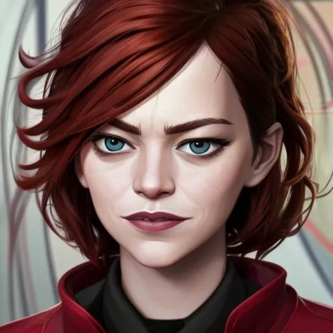 a portrait of emma stone