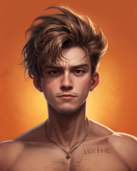 (hook:1.1), handsome man, closeup portrait, upper body, pixar style, smirk, sharp focus, absurdres, masterpiece, clean plain red|orange background, (topless:0.8), dynamic pose, (profile:0.5), (necklace:0.7), t(attoos:0.8) <lora:add_detail:1>, <lora:diffusiondudes_Hook_V1-12:0.8>