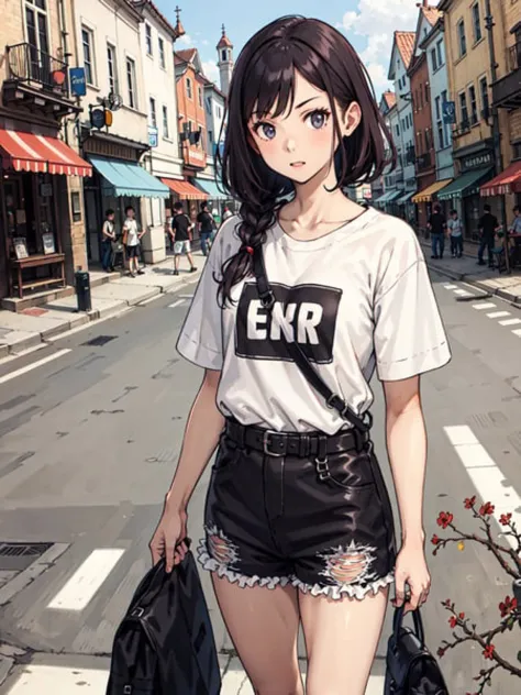 best quality, detailed background, girl, ,euro_street, random_wear,